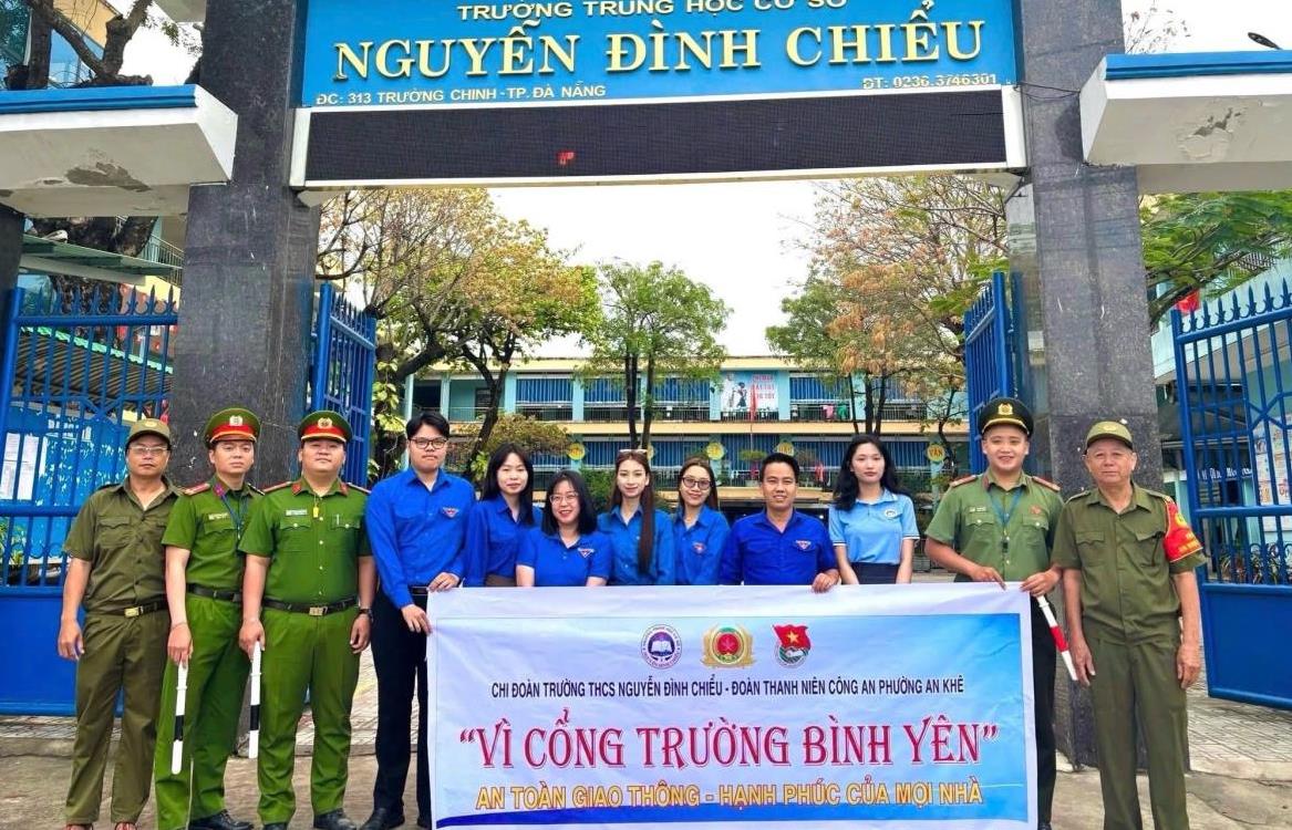 Tuổi trẻ Công an phường An Khê triển khai mô hình Vì cổng trường bình yên