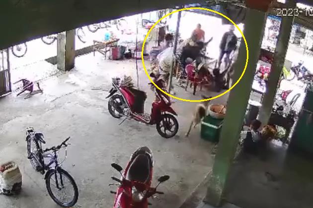 Hiện trường vụ ẩu đả.