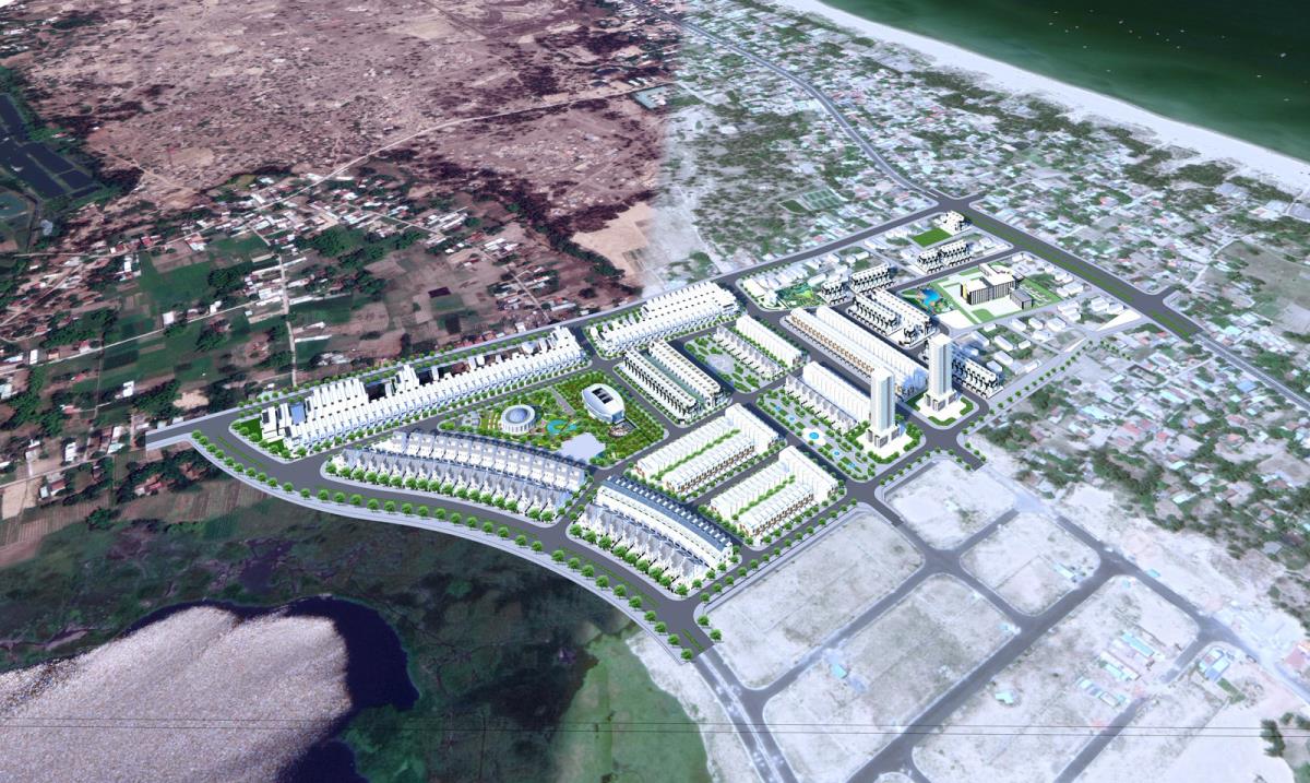 Hạ tầng dự án đang thi công dang dở.