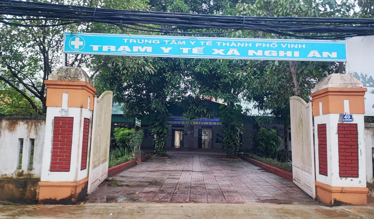 Trạm Y tế xã Nghi Ân nơi sẽ xây dựng nhà điều trị - khu cách ly chống dịch COVID-19.