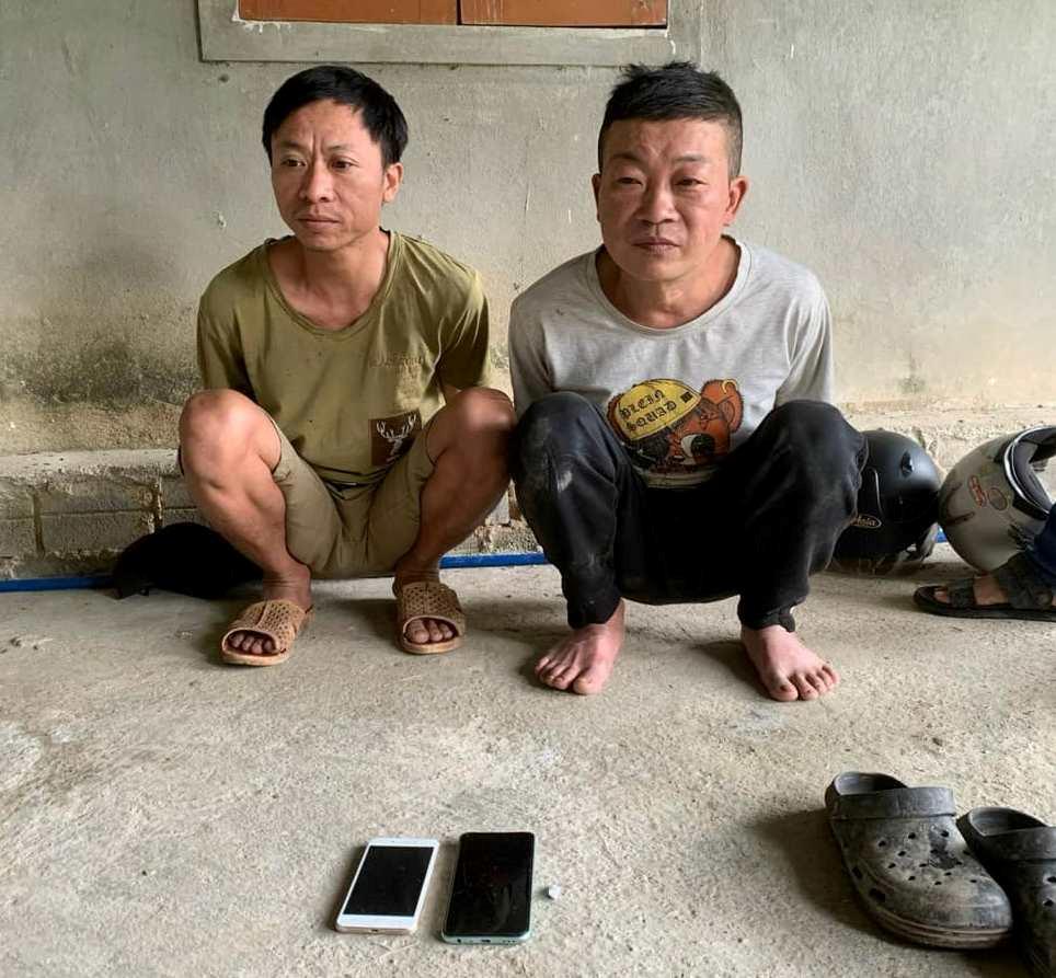Hai đối tượng Huân và Lập bị bắt giữ.