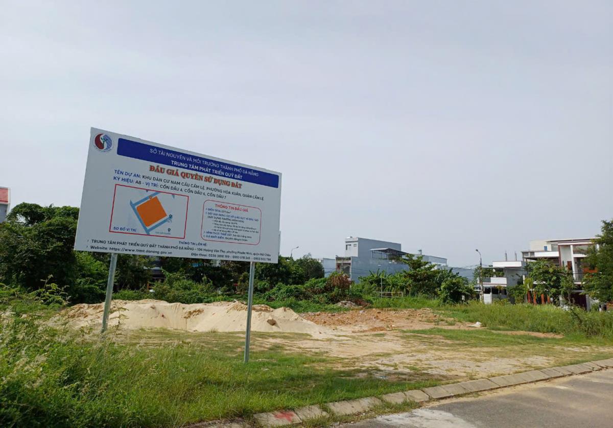 Khu đất lớn 3 mặt tiền tại Hòa Xuân vừa đấu giá thành công.