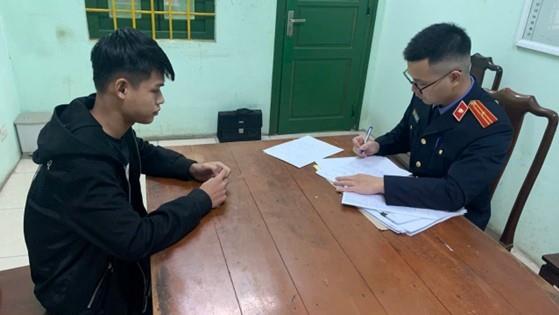 Đối tượng Đông tại Cơ quan Công an.