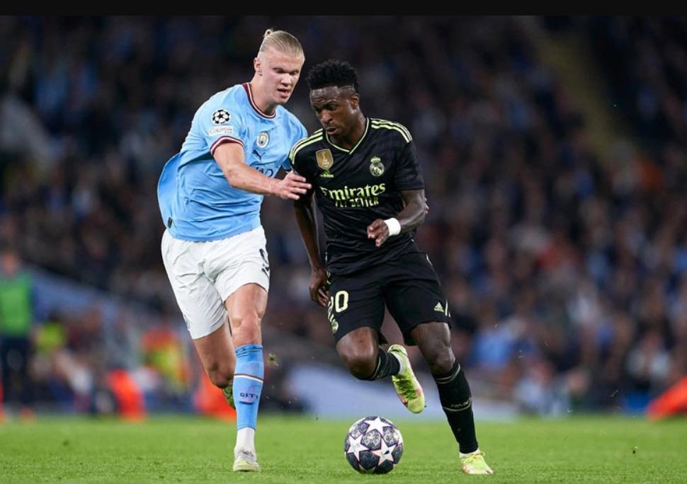 Vinicius và Haaland từng đối đầu nhau ở Champions League.