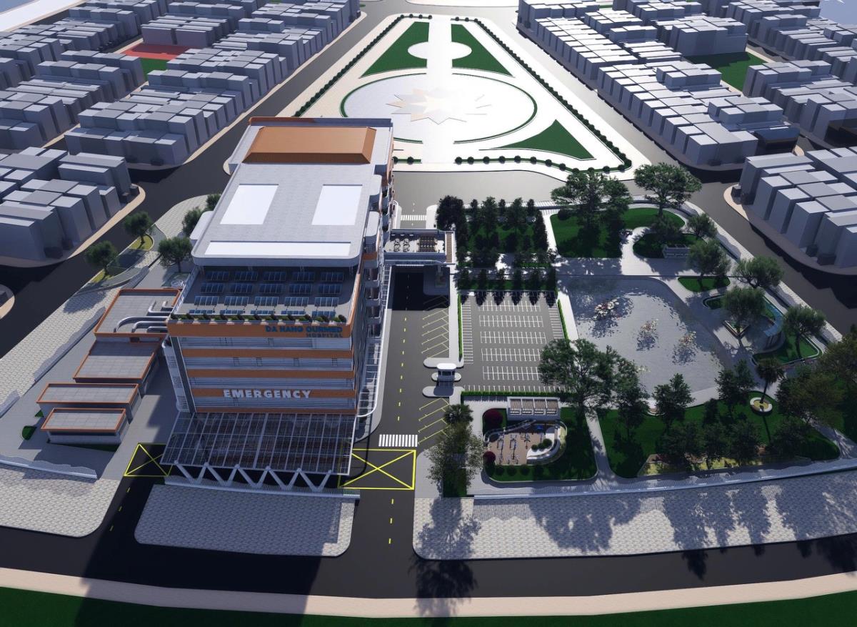 Phối cảnh tổng quan Dự án Bệnh viện đa khoa quốc tế tại phường Quảng Phú.