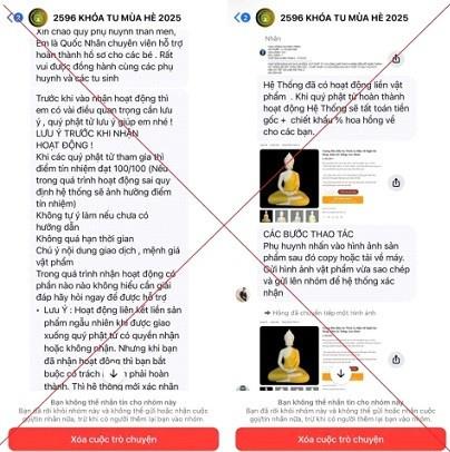 Hình ảnh trang Facebook giả mạo.