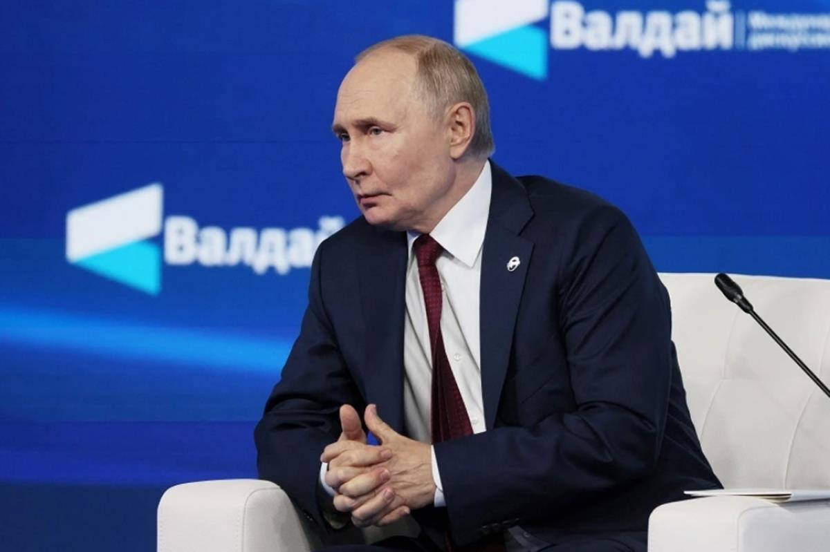 Tổng thống Nga Putin tham dự diễn đàn Valdai tại Sochi. Ảnh: Reuters