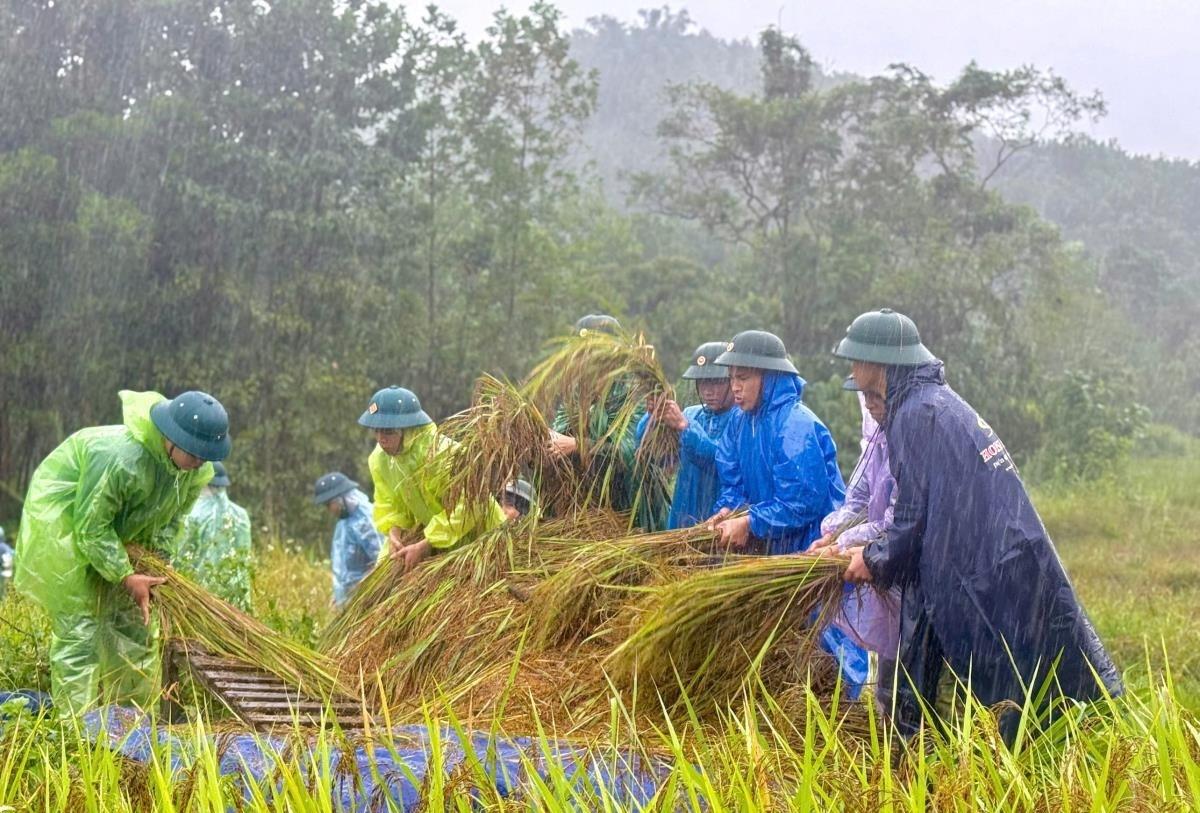 BĐBP giúp dân khắc phục hậu quả do lũ