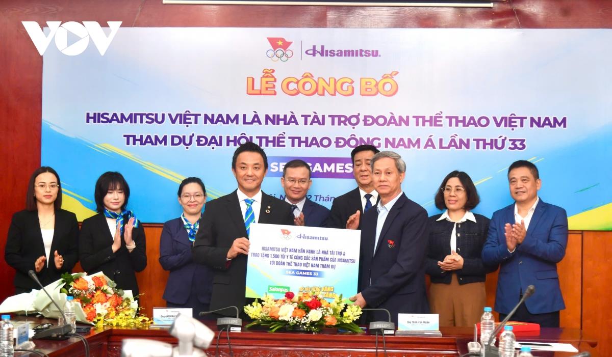 Quang cảnh Lễ công bố Hisamitsu Việt Nam là nhà tài trợ Đoàn Thể thao Việt Nam tại SEA Games 33.