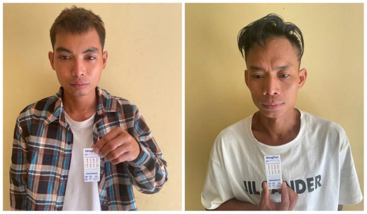 Hai đối tượng tại cơ quan Công an.