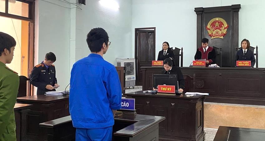 Bị cáo Quang tại phiên tòa.