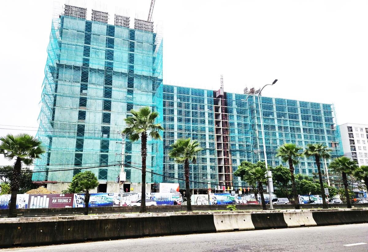 Thi công Dự án nhà ở xã hội An Trung 2 (phường An Hải, TP Đà Nẵng).