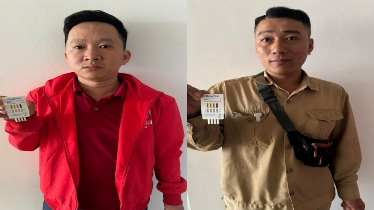 Hai đối tượng Trần Mạnh Linh, Phan Văn Tiến bị cơ quan Công an tạm giữ. Ảnh: B.C.A