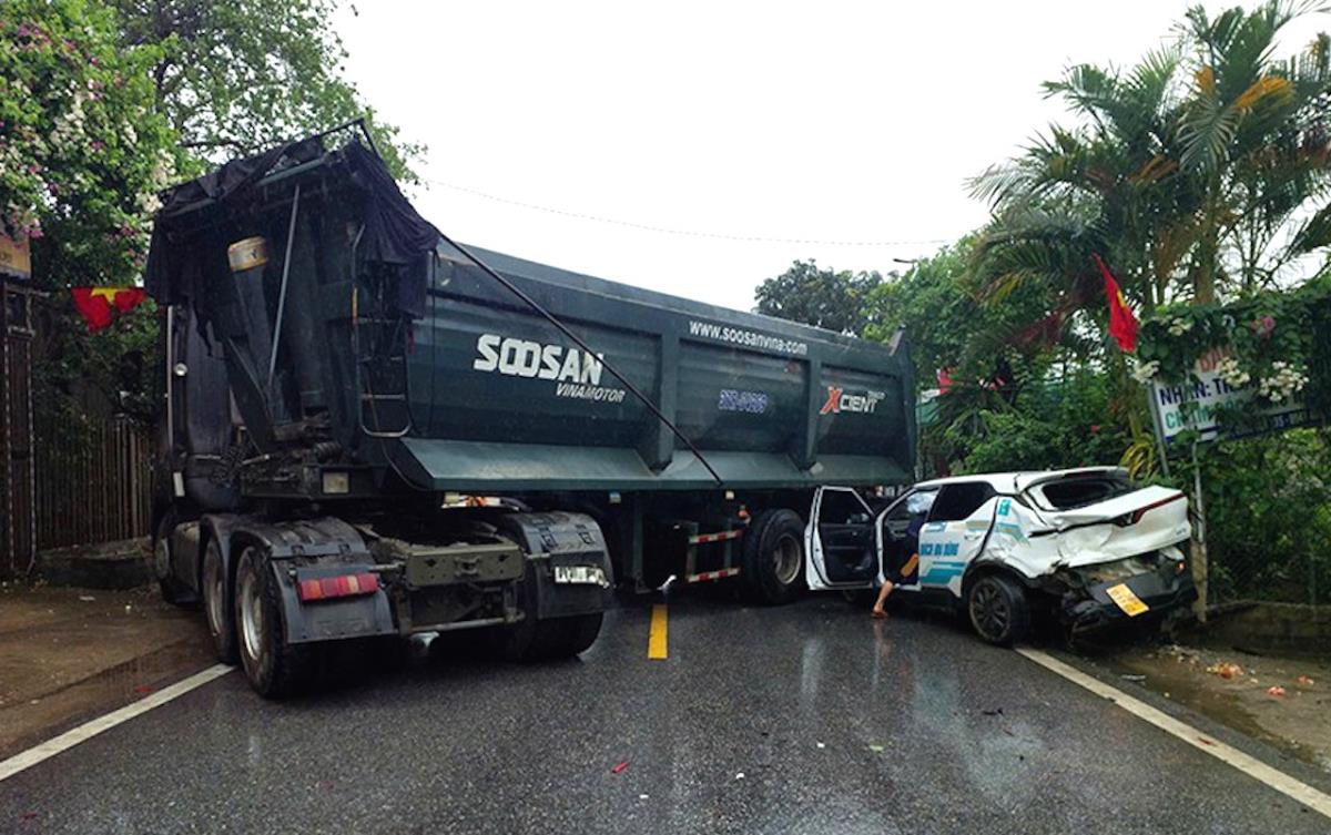 Hiện trường vụ tai nạn.