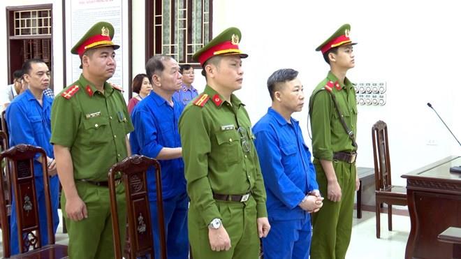 3 bị cáo Lưu Bình Nhưỡng, Lê Thanh Vân và Nguyễn Văn Vương tại phiên tòa phúc thẩm.