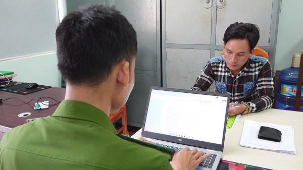 Đối tượng Trần Công Duy tại cơ quan Công an.