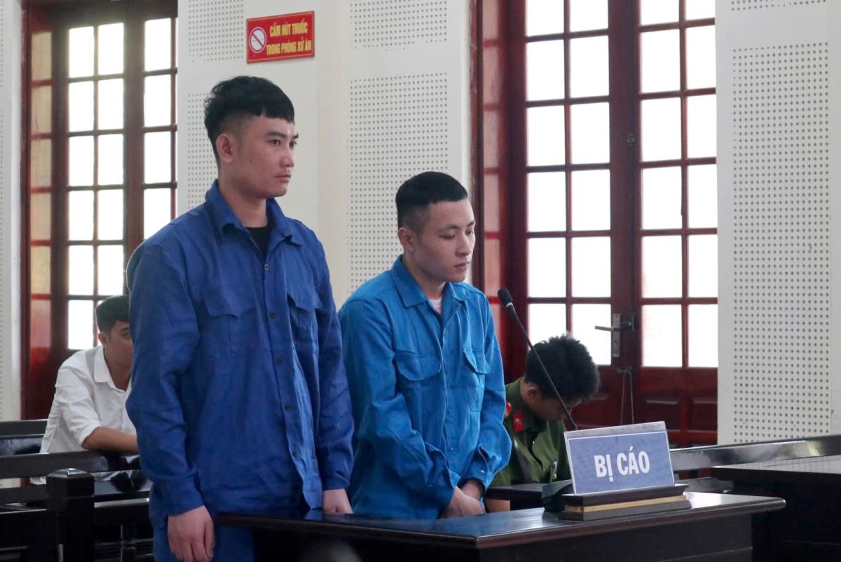 Hai bị cáo Đinh Hoài Nam và Trương Minh Nam tại tòa.