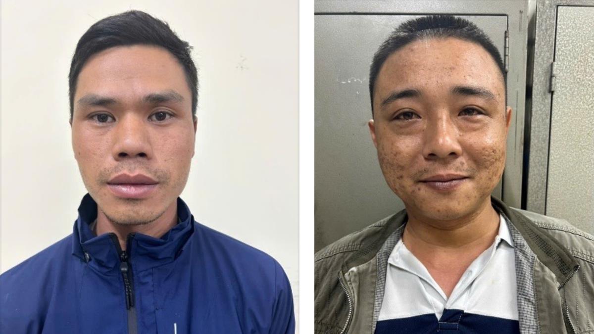 Hai đối tượng Trần Trung Hiếu và Lầu Châng Hùng.