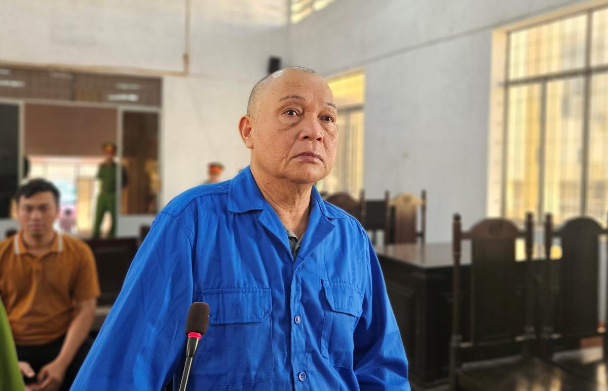 Bị cáo Y Pó Mlô tại phiên xét xử sơ thẩm.