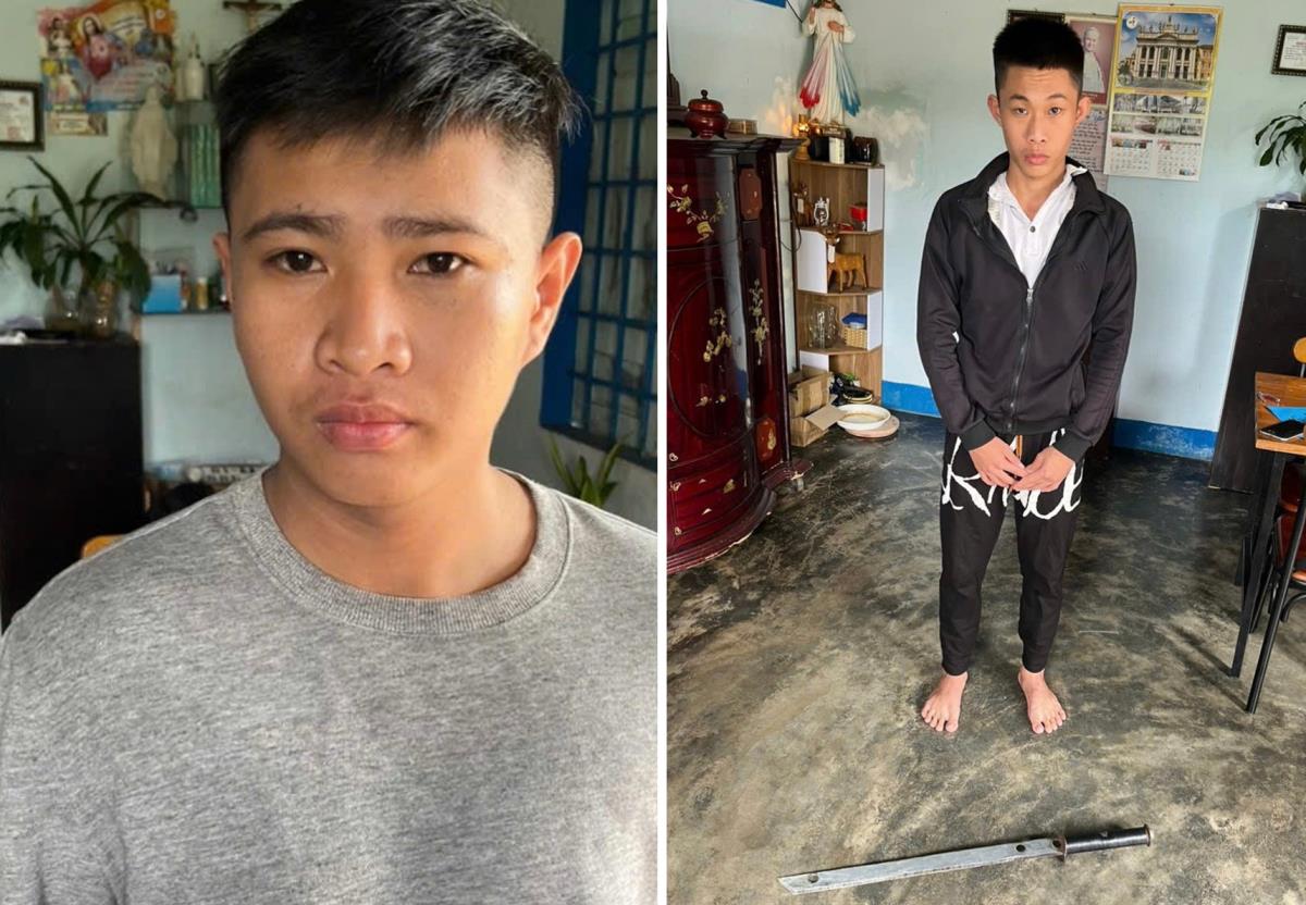 Hai đối tượng Tuấn và Tú cùng hung khí gây án.