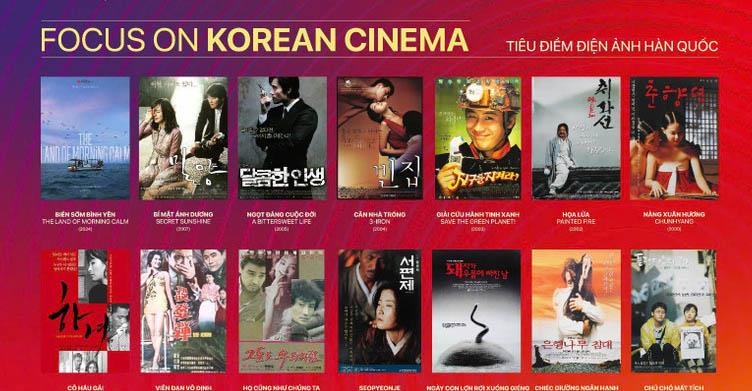 Các phim trong chương trình "Tiêu điểm điện ảnh Hàn Quốc".