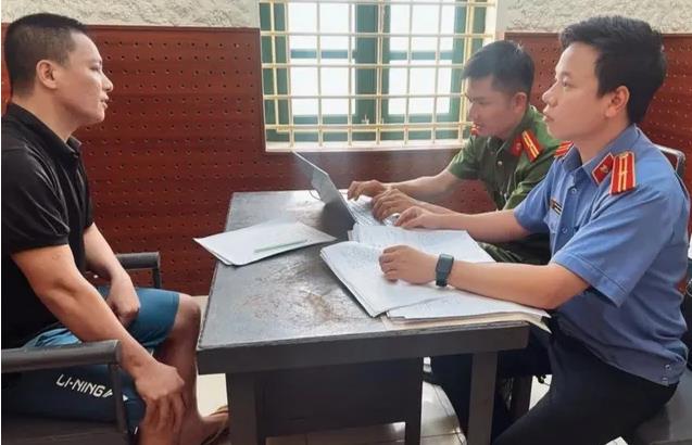 Nguyễn Trường Giang tại cơ quan điều tra.