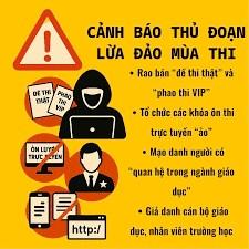 Người dân cần cảnh giác trước các thủ đoạn lừa đảo mùa thi.