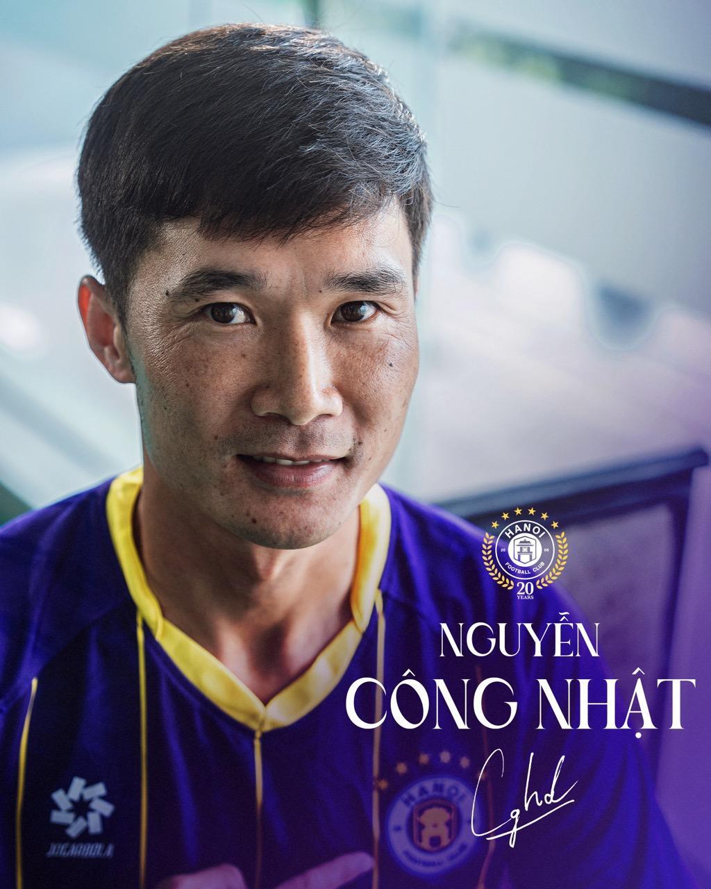 Công Nhật được trang chủ Hà Nội FC công bố