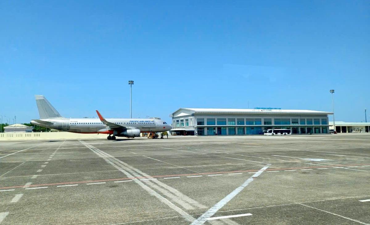 Một góc Cảng hàng không Chu Lai.