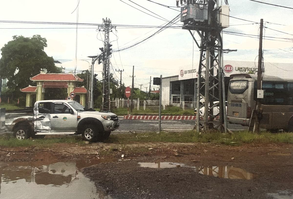 Hiện trường vụ tai nạn.