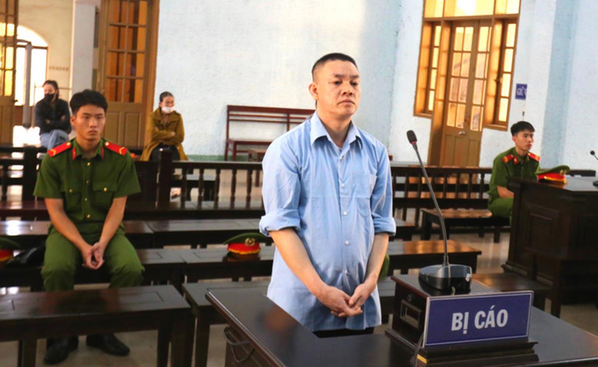 Bị cáo Hoàng Đình Tiệp tại phiên tòa.