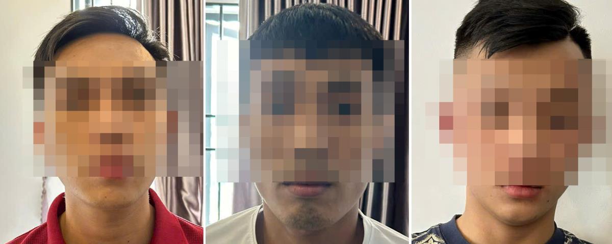 Các đối tượng sử dụng ma túy bị phát hiện.