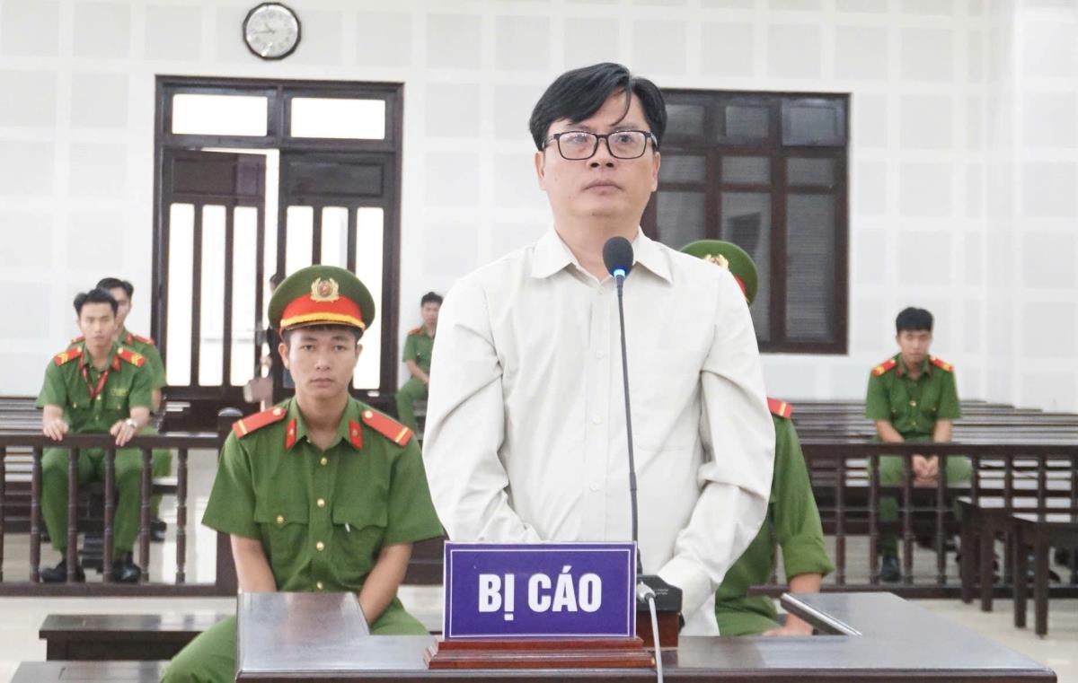 Bị cáo Lê Văn Thành tại phiên tòa xét xử.