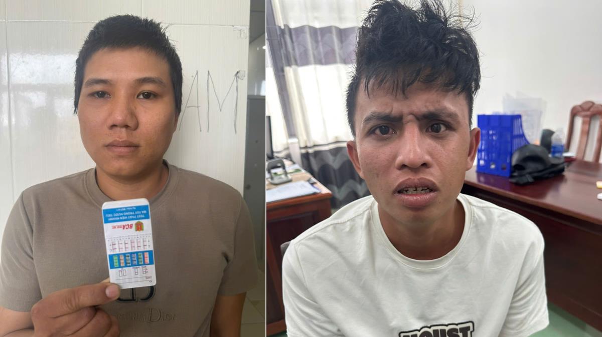 Hai đối tượng Nguyễn Văn Đệ và Trần Văn Tiên bị cơ quan Công an bắt giữ.