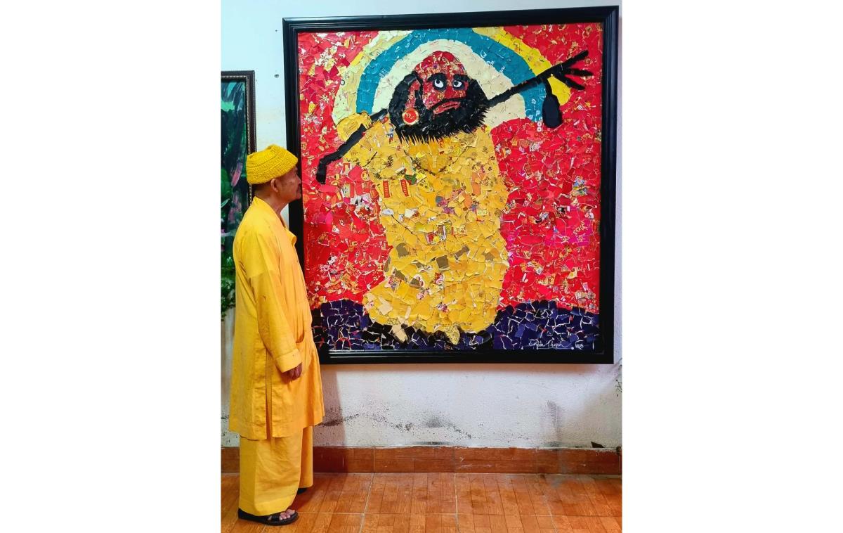 Collage Art của Hòa thượng Thích Viên Thanh