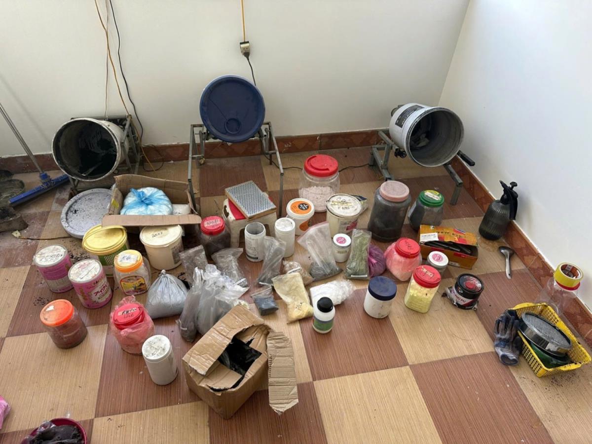 Các đối tượng tại cơ quan Công an.