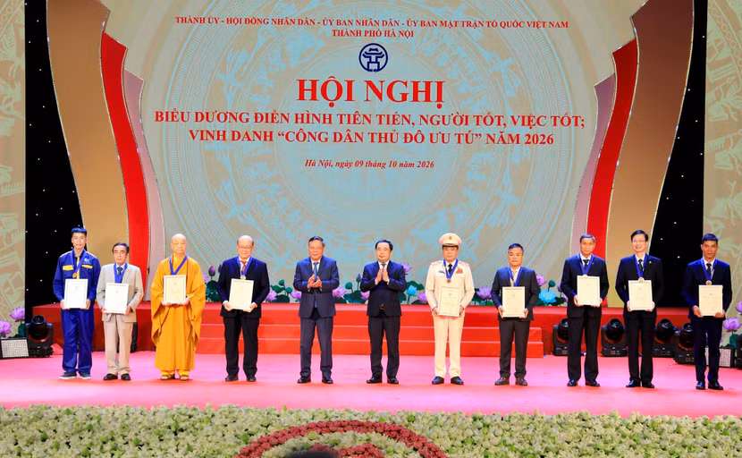 Giám đốc CATP Hà Nội Nguyễn Thanh Tùng cùng 8 cá nhân được vinh danh Công dân Thủ đô ưu tú 2026