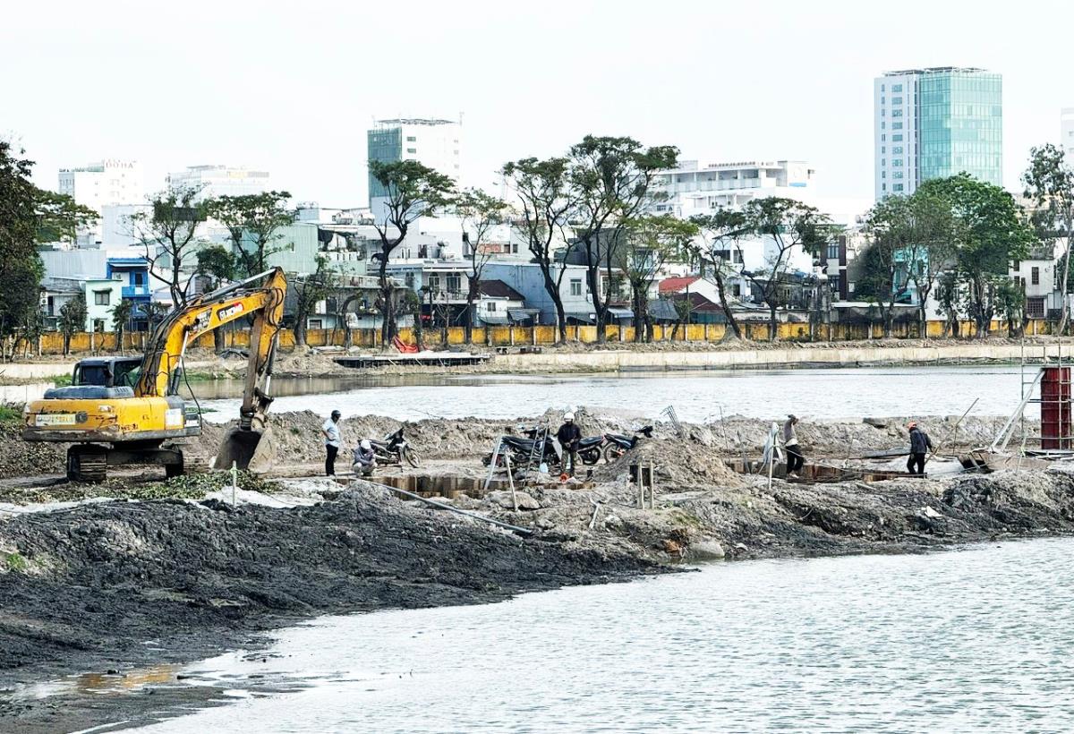 Thi công hạng mục đường nội bộ thuộc công trình Công viên 29-3.