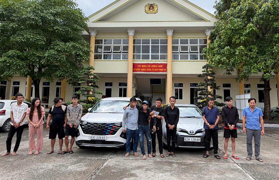 10 bị can trong vụ án - Ảnh: PC02 Tây Ninh