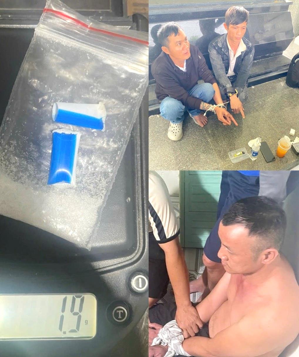 3 đối tượng cùng tang vật vụ án.