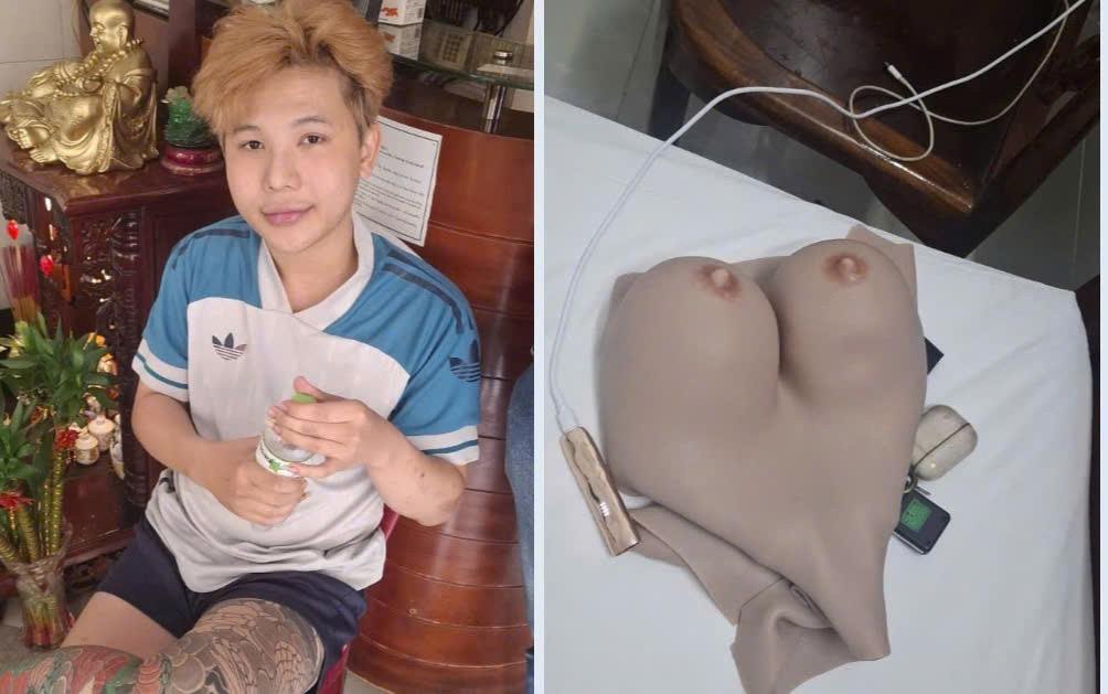 Phan Ngọc Gia Huy và tang vật sử dụng để lừa các nạn nhân