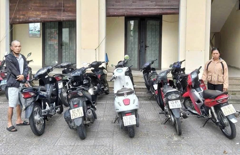 Số Xe máy tang vật đang bị tạm giữ.