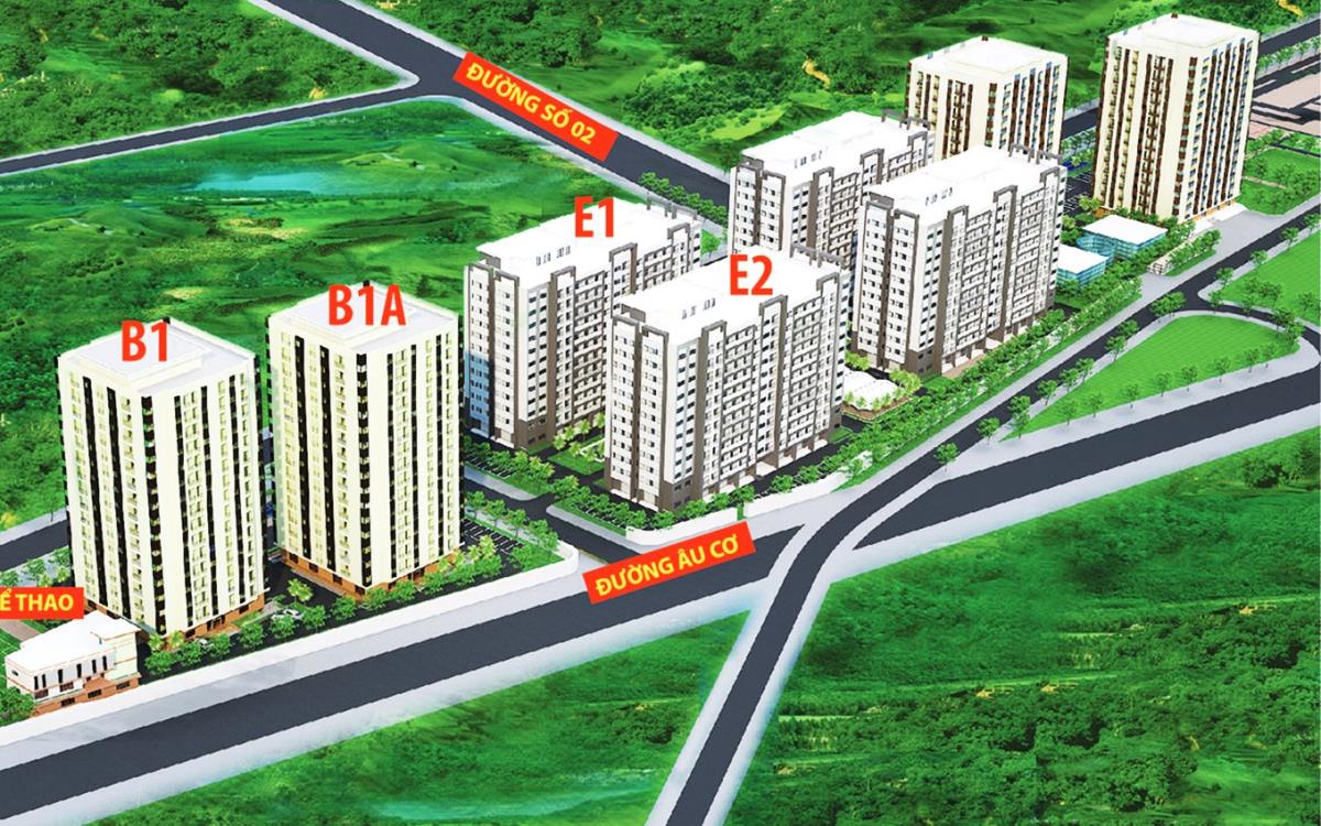 Phối cảnh Dự án Khu chung cư nhà ở xã hội tại Khu công nghiệp Hòa Khánh