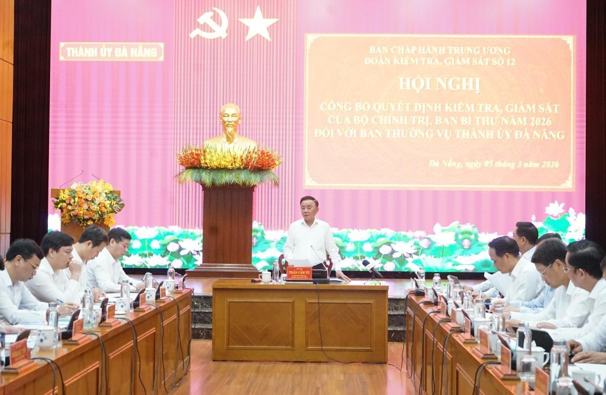 Công bố quyết định kiểm tra, giám sát của Bộ Chính trị, Ban Bí thư đối với Ban Thường vụ Thành ủy Đà Nẵng và Ban thường vụ Tỉnh ủy Quảng Ngãi