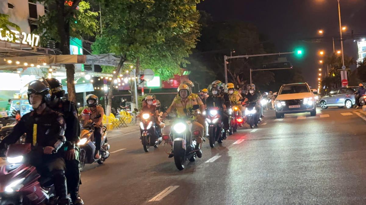 Tăng cường tuần tra đêm trên tuyến 2/9, xử lý thanh thiếu niên tụ tập, gây rối trật tự công cộng