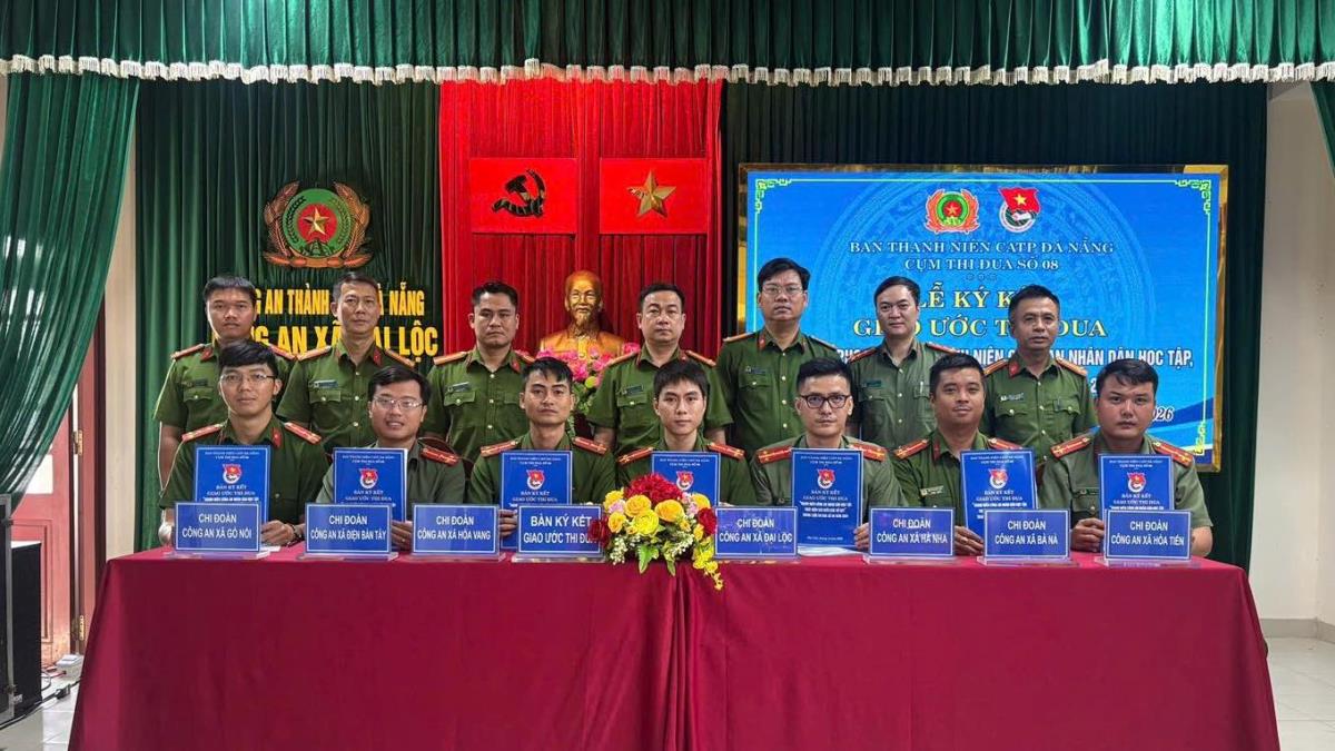 Tuổi trẻ Công an các xã thuộc Cụm thi đua số 08 ký kết giao ước thi đua