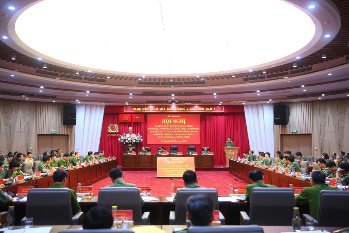 Đại biểu tham dự Hội nghị tại điểm cầu Công an TP Đà Nẵng.