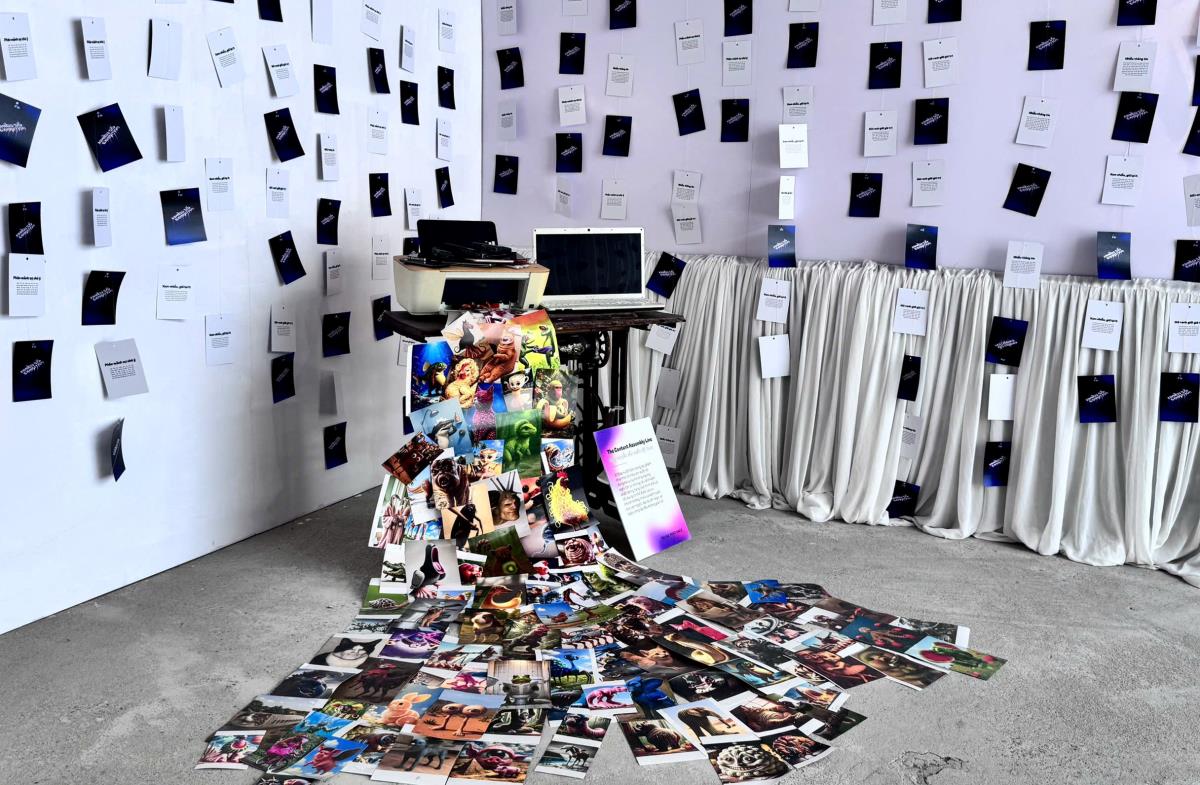 Các bạn trẻ tham quan triển lãm