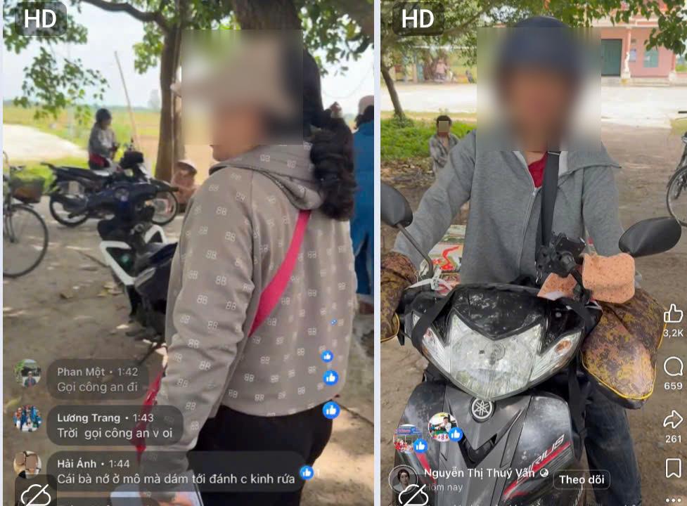 Hai người phụ nữ xuất hiện trong video trên mạng xã hội.