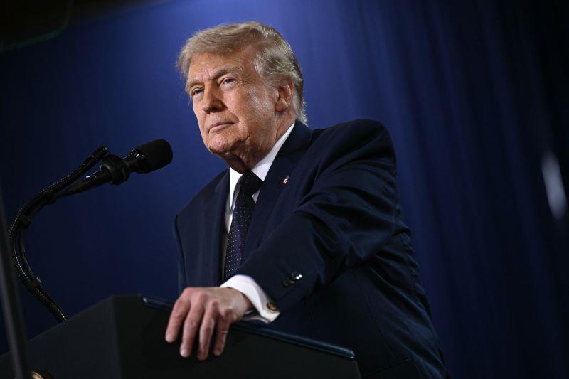 Tổng thống Mỹ Donald Trump phát biểu ở bang New York, ngày 22-5. Ảnh: AFP
